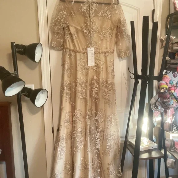 Gorgeous champagne mother-of-the-bride dress - Picture 3 of 7